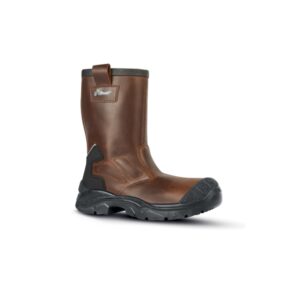 Upower Alaska UK S Calzado de Seguridad Botines - Talla 38 - Empeine Piel Pull-Up Hidrofugo, Forro Lana Ecologica, Puntera AirToe Composite, Antiperforacion, Antideslizante, Proteccion S3S CI FO SR - Color Marron