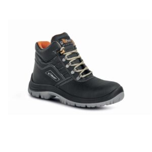Upower Tanner L Calzado de Seguridad Altos - Talla 38 - Empeine en Cuero Impreso, Puntal en Acero, Antiperforacion, Antideslizante, Lamina de Acero Ergonomica, Suela PU/PU, Proteccion S1P FO SR - Color Negro