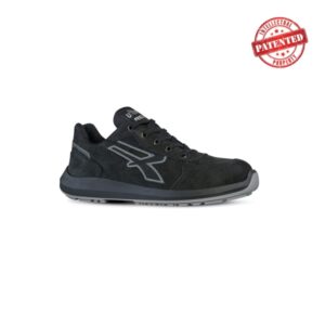 Upower Shedir S ESD Calzado de Seguridad Altos - Talla 35 - Cuero Nubuck Resistente, Puntera de Aluminio, Hidrofugos, Antiarrugas, Antideslizantes, Suela PU/PU High Rebound, Proteccion S3S CI FO SR - Color Negro