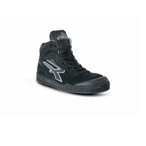 Upower Andy S ESD Calzado de Seguridad Altos - Talla 35 - Piel Nabuk Hidrofuga, Transpirables, Suela Antideslizante, Certificacion ESD, Plantilla Anatomica, Punta AirToe, Sistema Antiperforacion - Color Negro
