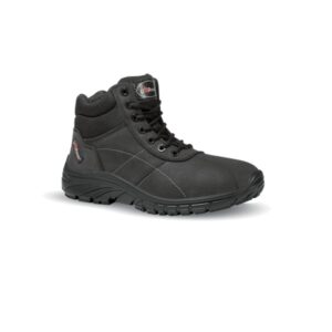 Upower Sting Grip Calzado de Seguridad Botines - Talla 35 - Empeine Nubuck Hidrofugo, Antiestatico, Resistente a Hidrocarburos, Suela Antideslizante, Proteccion 02 FO SR - Color Negro