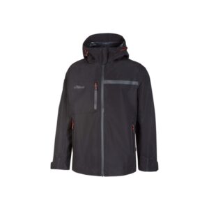 Upower Tutendo Chubasquero Impermeable Transpirable - Talla 2XL - Impresion Interna Grafeno, Termorregulador, Bacteriostatico, Costuras Termoselladas, Capucha y Puños Regulables, Elementos Reflectantes - Color Negro