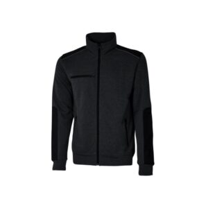 Upower Snug Sudadera Acolchada con Cremallera - Talla 2XL - Bolsillos con Cierre, Refuerzos Antiabrasion, Insertos Reflectantes, Proteccion DPI1 - Color Negro Carbon