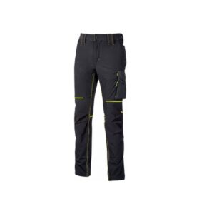 Upower World Lady Pantalon Stretch U-4 - Talla 2XL - Resistente y Transpirable, Secado Rapido, Multiples Bolsillos Funcionales, Ajuste Retractil, Detalles Reflectantes, Proteccion DPI1 - Color Negro Carbon