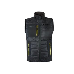 Upower Wall Chaleco de Trabajo con Relleno en Grafeno - Talla 2XL - Termorregulacion Avanzada, Repelente al Agua, Propiedades Bacteriostaticas, Multibolsillos, Ajuste Optimo - Color Negro Carbon