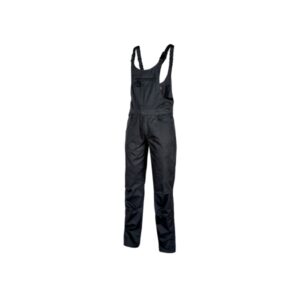 Upower Atene Peto de Trabajo Resistente y Comodo - Talla 2XL - Tejido Poli-Algodon Mechanical Stretch, Multiples Bolsillos con Cierre, Tirantes Ajustables, Lavable a Alta Temperatura - Color Negro Carbon