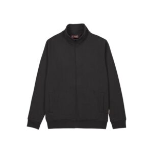 Upower Anuta Sudadera con Cremallera Completa - Talla 2XL - Suave French Terry, Transpirable y Resistente, Mangas Ranglan, Puños y Dobladillo Elasticos, Costuras Pespunteadas - Color Negro Carbon