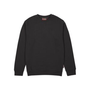 Upower Tupai Sudadera Cuello Redondo - Talla 2XL - French Terry Verano, Algodon y Poliester, Transpirable y Resistente, Detalles en Punto Elastico, Mangas Ranglan, Costuras Pespunteadas - Color Negro Carbon