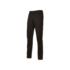 Upower Bravo Top Winter Pantalones de Trabajo Invernales - Talla 2XL - Algodon Elastizado, Triple Costura, Multibolsillos, Cintura Elastizada, Slim-Fit, Proteccion DPI1 - Color Negro Carbon