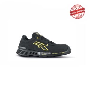 Upower Bart S ESD Calzado de Seguridad Ultraligero - Talla 35 - Empeine Hidrorrepelente, Puntera AirToe Aluminium, Suela Antideslizante, Plantilla Antiperforante, Proteccion CI - Color Negro/Amarillo