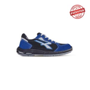 Upower Sky Plus S ESD Calzado de Seguridad Bajos - Talla 35 - Comodidad y Ligereza, Parte Superior de Nailon y Gamuza, Puntera de Aluminio, Antiarrugas, Antideslizante, Proteccion S1PS FO SR - Color Negro/Azul