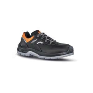 Upower Beast S Calzado de Seguridad Bajos - Talla 38 - Empeine en Piel Hidrofugo, Puntal Composite, Antiperforacion, Suela Antideslizante, Proteccion S3S FO SR - Color Negro/Naranja