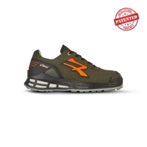 Upower Xeno S ESD Calzado de Trabajo con Diseño Innovador - Talla 35 - Seguridad Maxima, Empella Hidrofuga, Plantilla Anatomica, Retorno de Energia, Proteccion Antiperforacion, Aislamiento Contra el Frio - Color Verde Oliva/Naranja