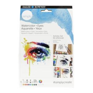 Daler Rowney Simply Activity Pack de 16 Piezas - Acuarela - Tematica Ojos - Colores Surtidos