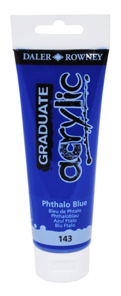 Daler Rowney Graduate Pintura Acrilica - Tubo de Plastico - 120ml - Color Azul Ftalo