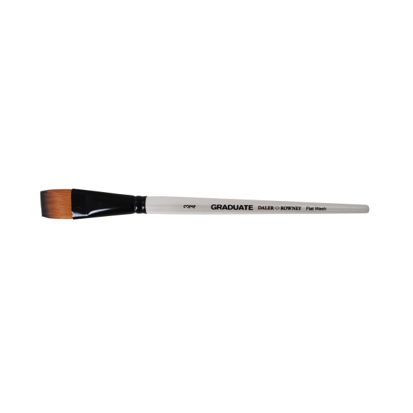 Daler Rowney Graduate Pincel Multitecnica - Pelo Sintetico - Mango Corto - Plano Lavis, 3/4"