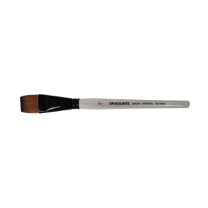 Daler Rowney Graduate Pincel Multitecnica - Pelo Sintetico - Mango Corto - Plano Lavis 1"