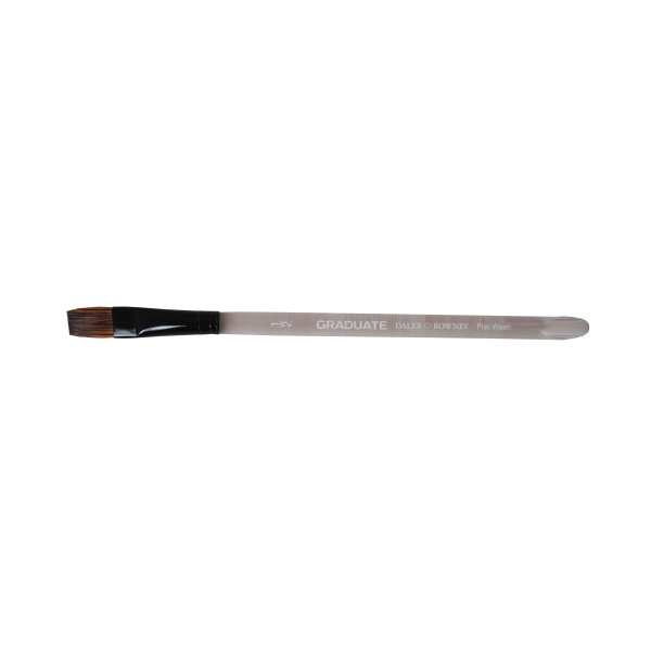 Daler Rowney Graduate Pincel Acuarela - Mezcla de Pelo de Pony y Sintetico - Mango Corto - Plano Lavis 1/2"