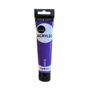 Daler Rowney Simply Pintura Acrilica - Tubo de Plastico - 75ml - Color Violeta