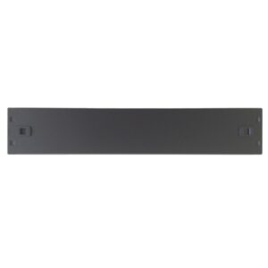 WP Tapa Delantera para Armario 2U - Instalacion sin Tornillos - 490x15x100mm - Color Negro