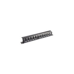 WP Guia 2U Cableado con Tapa - 490x100x80mm - Color Negro