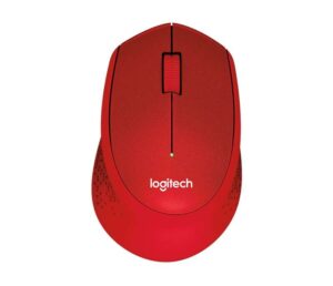 Logitech M330 Silent Plus Raton Inalambrico 1000dpi - Silencioso - 3 Botones - Uso Diestro - Color Rojo