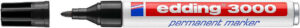 Edding 3000 Rotulador Permanente - Punta Redonda de 1.5mm - Trazo entre 1.5 y 3mm - Recargable - Secado Rapido - Color Negro