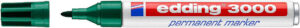Edding 3000 Rotulador Permanente - Punta Redonda de 1.5mm - Trazo entre 1.5 y 3mm - Recargable - Secado Rapido - Color Verde