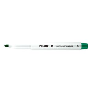 Milan Rotuladores para Pizarra Blanca con Punta Redonda - Punta 3.7 mm - Tinta a Base de Alcohol - Borrable en Seco - Color Verde
