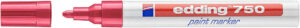 Edding 750 Rotulador Permanente - Punta Redonda - Trazo entre 2 y 4 mm. - Tinta Opaca - Secado Rapido - Color Rojo