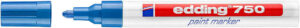 Edding 750 Rotulador Permanente - Punta Redonda - Trazo entre 2 y 4 mm. - Tinta Opaca - Secado Rapido - Color Azul
