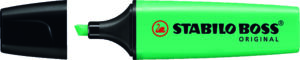 Stabilo Boss 70 Rotulador Marcador Fluorescente - Trazo entre 2 y 5mm - Recargable - Tinta con Base de Agua - Color Turquesa Fluorescente