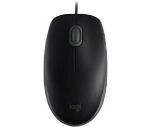 Logitech B110 Silent Raton USB 1000dpi - 3 Botones - Silencioso - Uso Ambidiestro - Cable de 1.80m - Color Negro