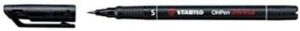 Stabilo OHPen Rotulador Permanente - Punta Superfina - Trazo de 0.4mm - Agarre Antideslizante - Tapon Ventilado - Color Negro