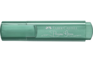Faber-Castell Textliner 46 Metallic Marcador Fluorescente - Punta Biselada - Trazo entre 1mm y 5mm - Tinta con Base de Agua - Color Verde Metalico