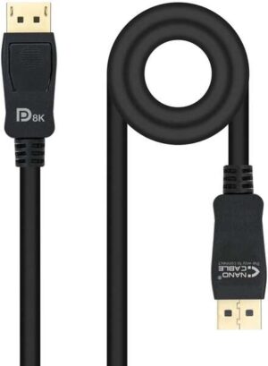 Nanocable Cable DisplayPort 1.4 Macho a DisplayPort 1.4 Macho 3m - Certificado VESA - Color Negro