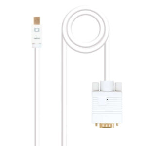 Nanocable Cable Conversor Mini DP Macho a VGA Macho 5m - Color Blanco