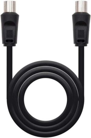 Nanocable Cable de Antena TV 75 OHM Macho/Hembra 1.80m - Color Negro