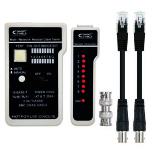 Nanocable Testeador para Cable RJ11/RJ12/RJ45, Coaxial