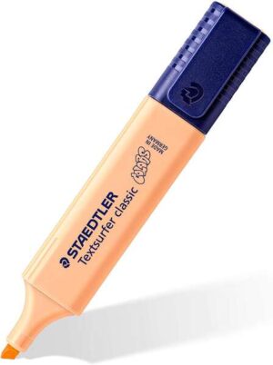 Staedtler Textsurfer Classic 364 Pastel Marcador Fluorescente - Punta Biselada - Trazo entre 1 - 5mm - Tinta con Base de Agua - Color Melocoton
