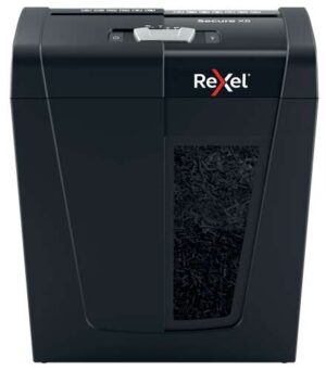 Rexel Secure X8 Destructora de Papel Manual Corte en Particulas P-4 - Destruye hasta 8 Hojas a la Vez - Capacidad de la Papelera 14L - Color Negro