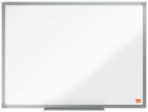 Nobo Essence Pizarra Magnetica de Acero 600x450mm - Marco de Aluminio Anodizado - Bandeja para Rotuladores - Color Blanco