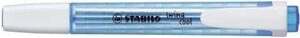 Stabilo Swing Cool Marcador Fluorescente - Cuerpo Plano - Punta Biselada - Trazo entre 1 y 4mm - Tinta con Base de Agua - Antisecado - Color Azul