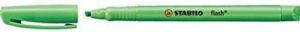 Stabilo Flash Marcador Fluorescente - Tamaño Bolsillo - Trazo de 1 y 3.5mm - Tinta con Base de Agua - Color Verde