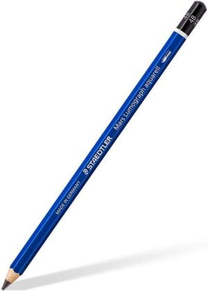 Staedtler Mars Lumograph Aquarell 100A Lapiz de Grafito - Mina 4B - Resistencia a la Rotura - Madera de Bosques Sostenibles