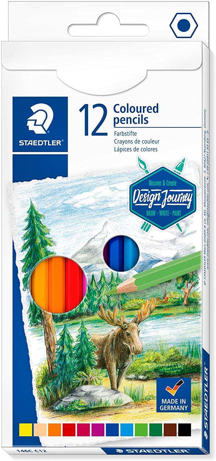 Staedtler 146C Pack de 12 Lapices de Colores - Mina Suave - Colores Surtidos