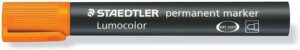Staedtler Lumocolor 352 Rotulador Permanente - Punta Redonda - Trazo 2mm Aprox - Capuchon con Clip - Secado Rapido - Color Naranja