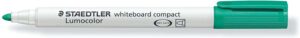 Staedtler Lumocolor 341 Marcador para Pizarra Blanca - Punta Biselada 1 - 2mm Aprox - Secado Rapido - Color Verde