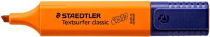 Staedtler Textsurfer Classic 364 Marcador Fluorescente - Punta Biselada 1 - 5mm Aprox - Secado Rapido - Color Naranja