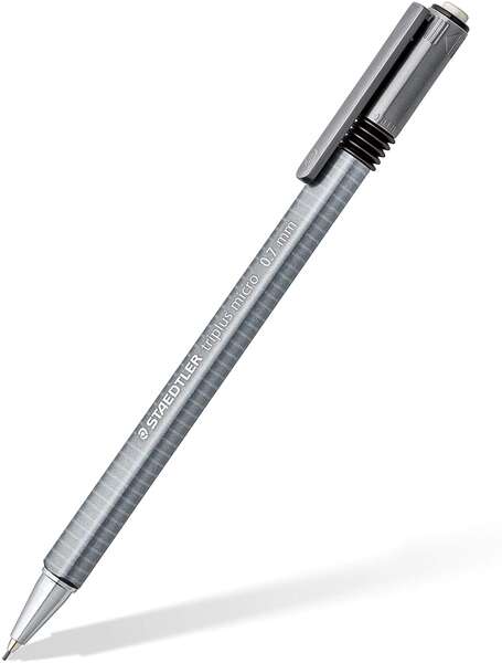 Staedtler Triplus Micro 774 Portaminas - Ancho de Linea 0.7mm - Punta Retractil - Diseño Ergonomico - Color Gris